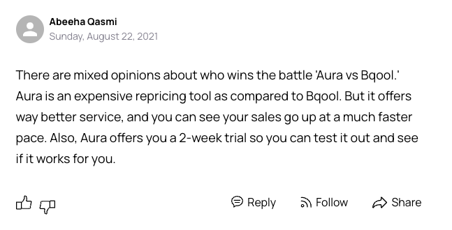 Aura Repricer Review